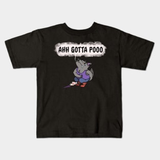 Hungry Like A Wolf Who Has To Poo Kids T-Shirt